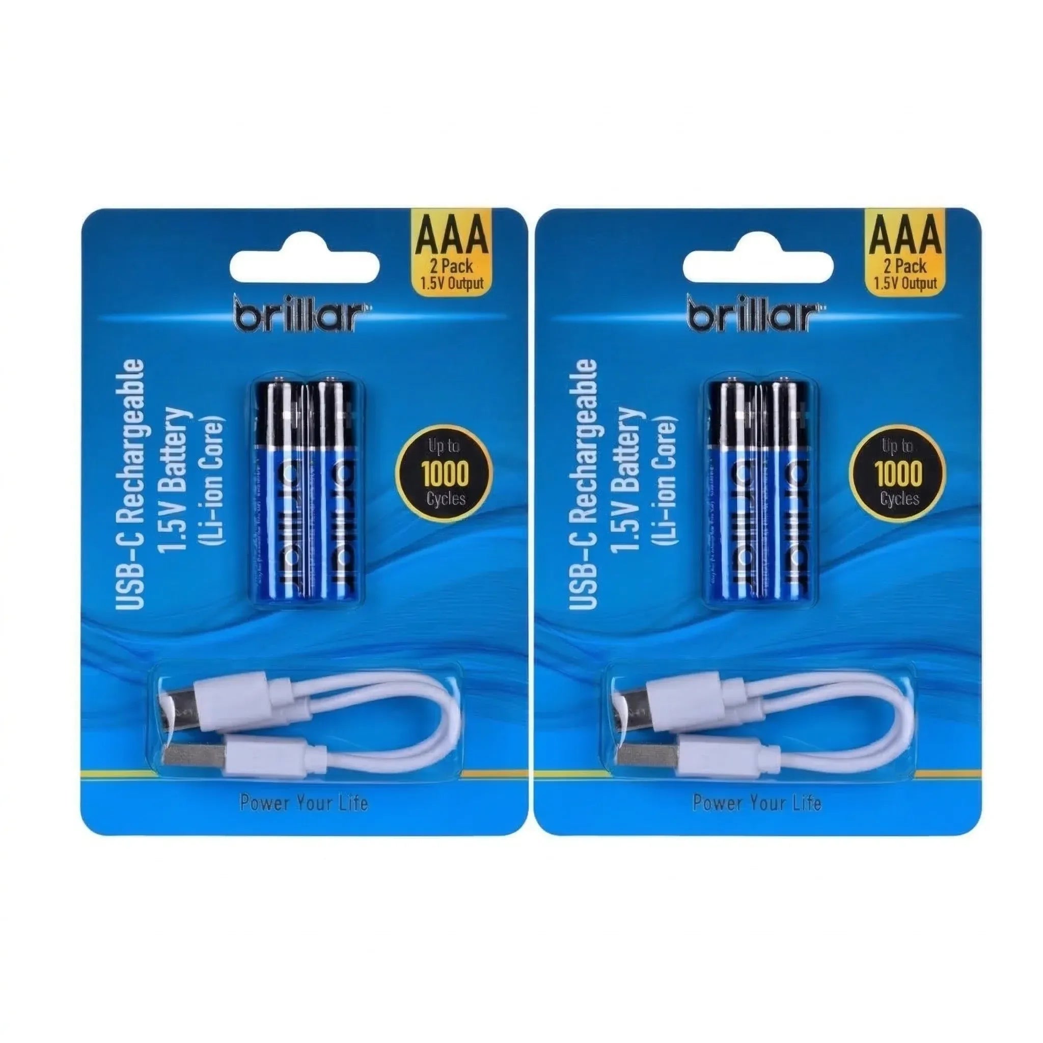 4 PCS AAA USB Rechargeable LI-ION Battery V915-BR0073X2