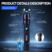Brillar Commander - 4000 Lumen USB Rechargeable Torch V915-BR0080