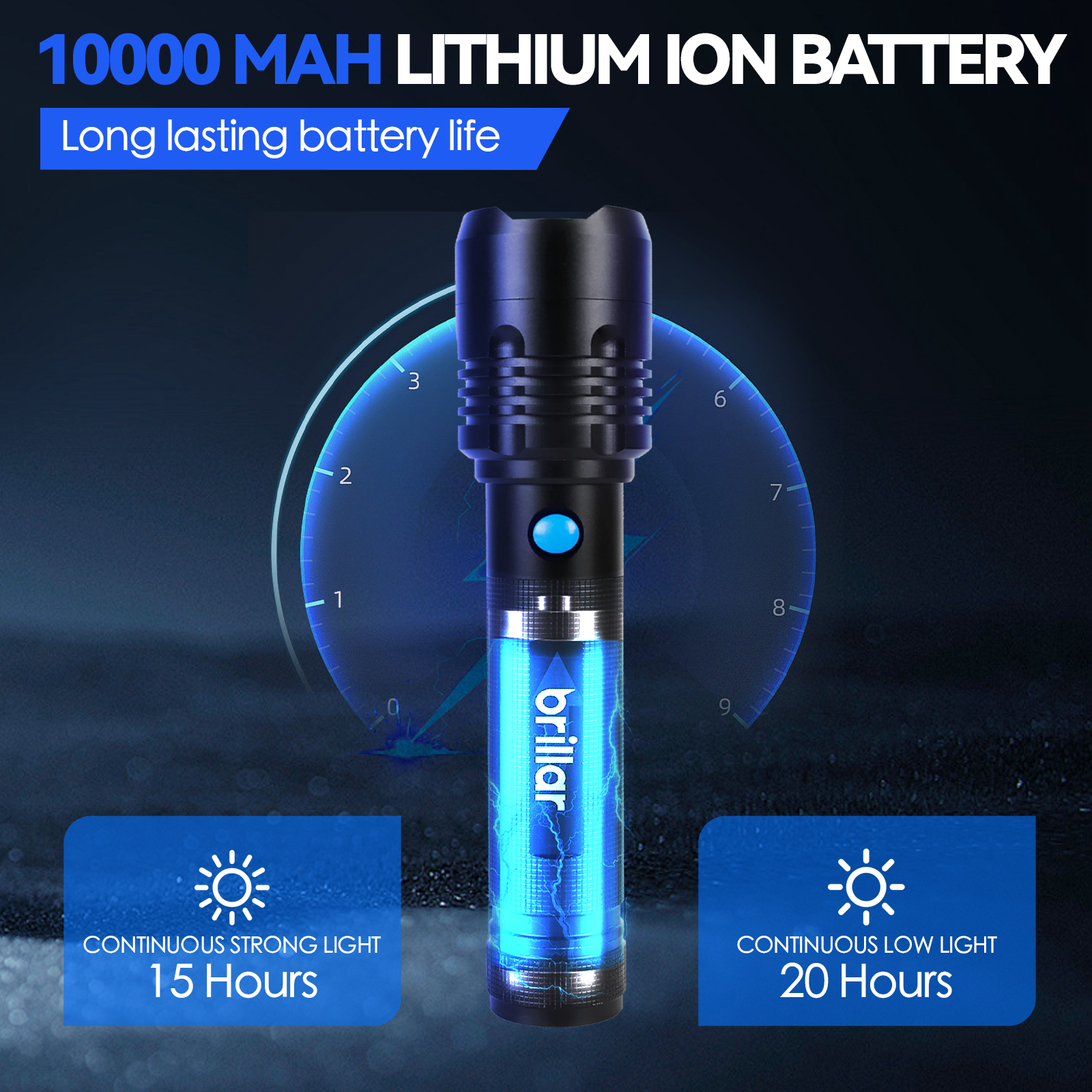 Brillar Commander - 4000 Lumen USB Rechargeable Torch V915-BR0080