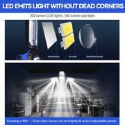 Brillar 200 Lumen 3 Foldable Panel LED Floodlight Lamp V915-BR0104