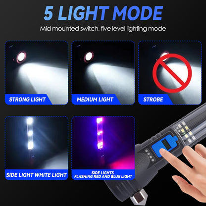 Brillar 150 Lumen Solar Power USB rechargeable Multifunction Trekking Torch V915-BR0113