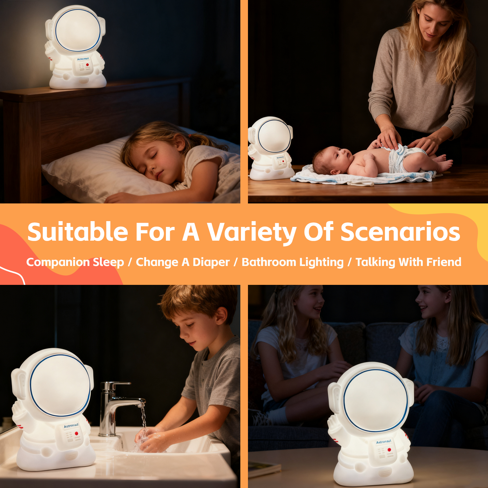 Squishy Astronaut Night Light V915-BR0118