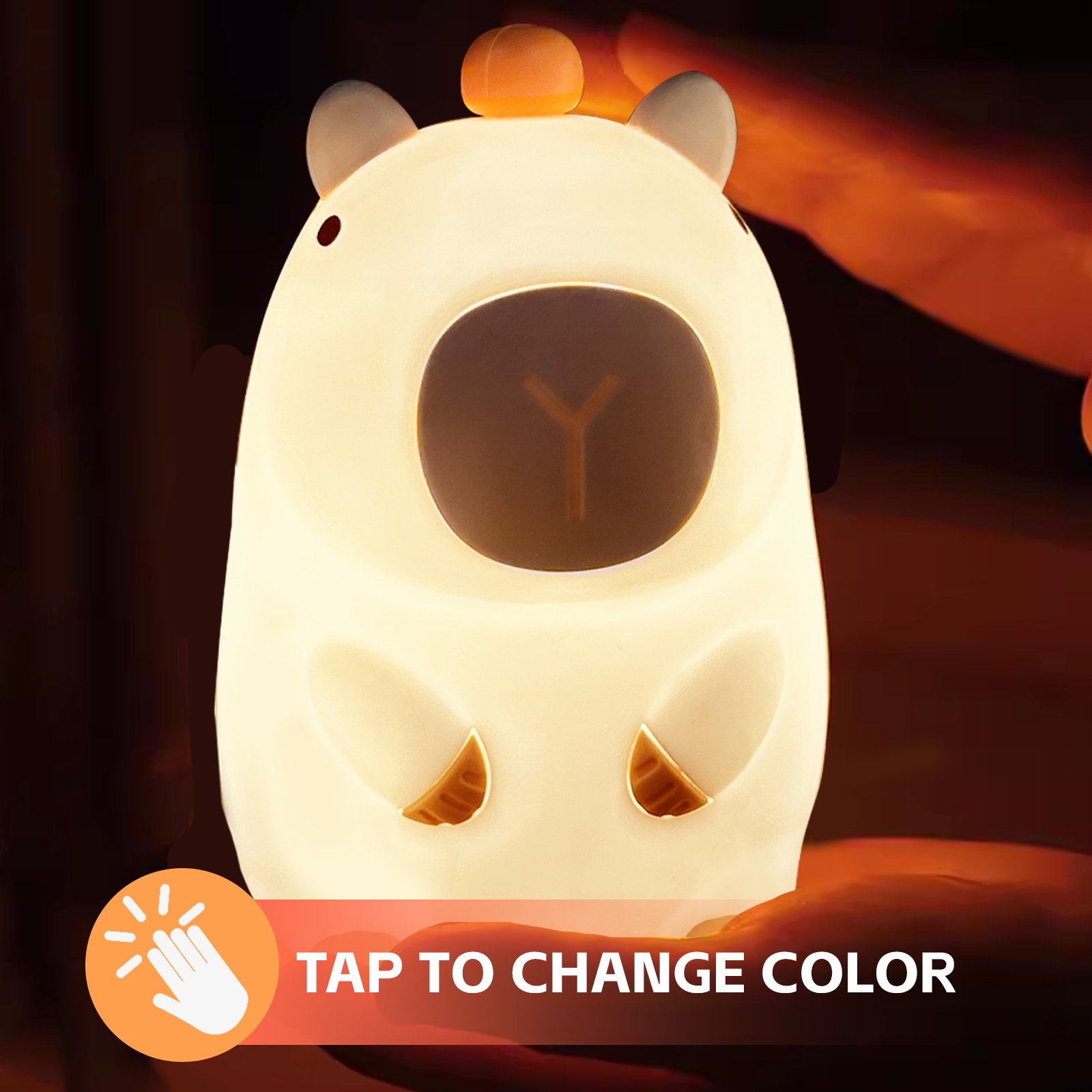 Squishy Capybara Night Light V915-BR0122