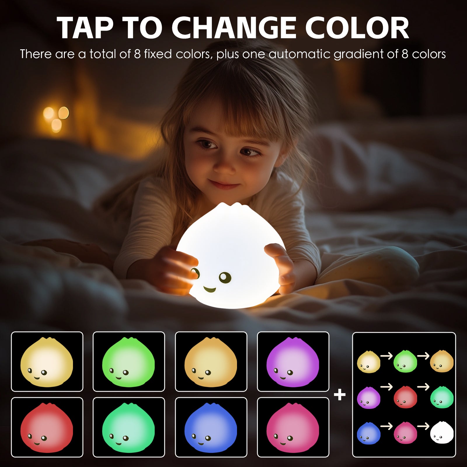 Squishy Dumpling Night Light V915-BR0123
