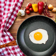 28cm PFOA Free Non-Stick Frypan with Wooden Look Handle V915-CV0051