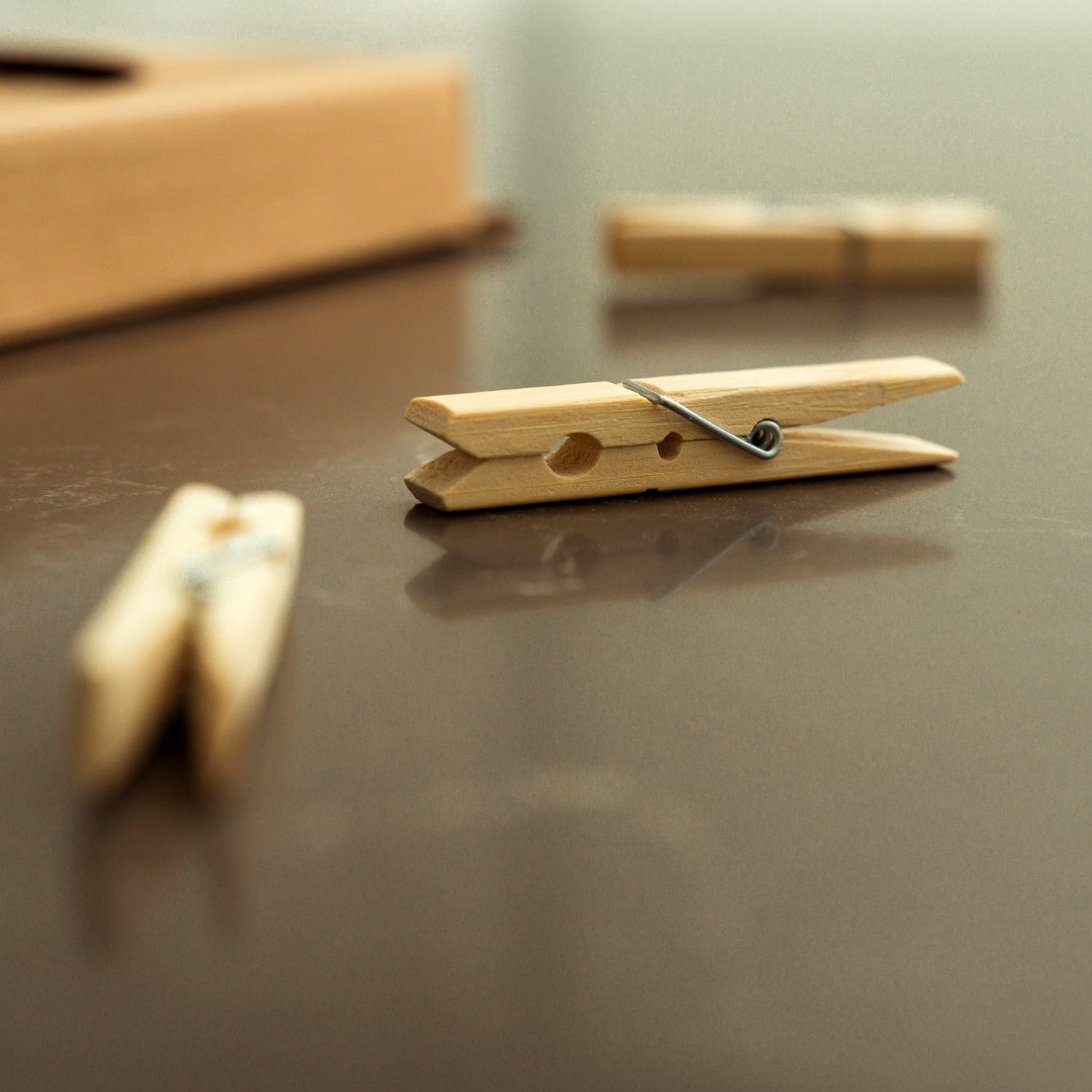100 Pcs Eco Bamboo Clothes Pegs V915-CV0146X2