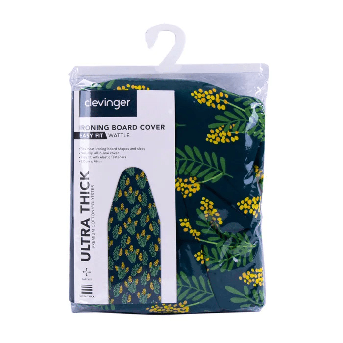 Ironing Board Cover Heat Resistant 35x 115cm- Wattle Print V915-CV0246