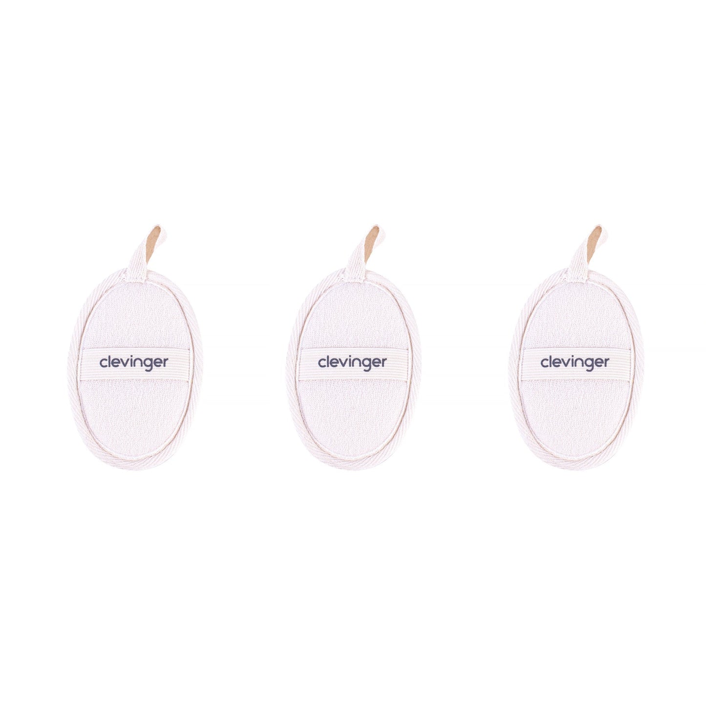 3 Pcs Clevinger Eco Oval Facial Exfoliating Loofah V915-CV0269X3