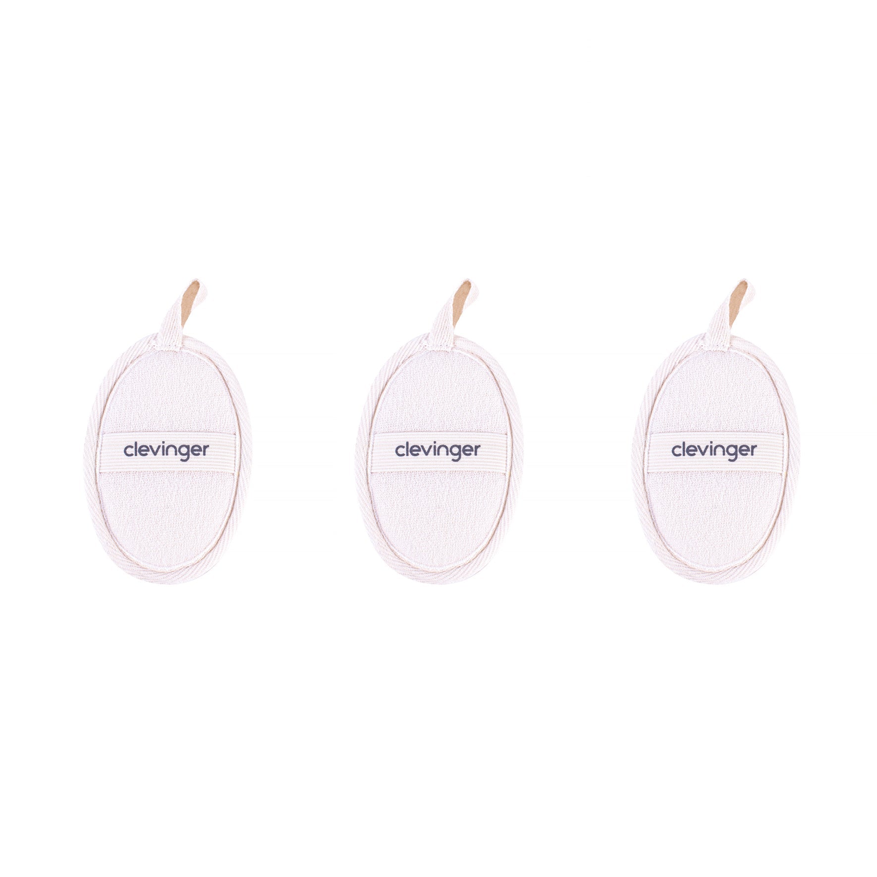 3 Pcs Clevinger Eco Oval Facial Exfoliating Loofah V915-CV0269X3