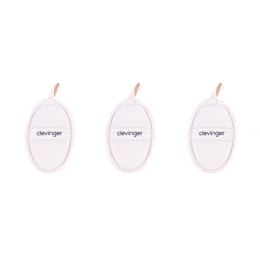 3 Pcs Clevinger Eco Oval Facial Exfoliating Loofah V915-CV0269X3