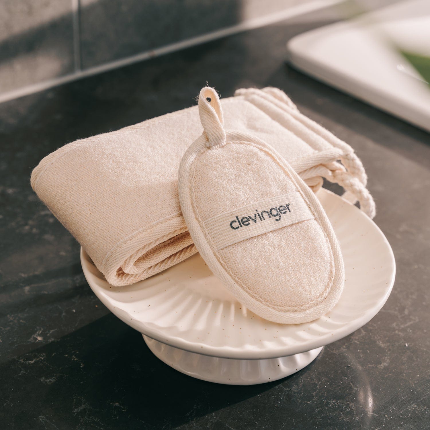 3 Pcs Clevinger Eco Oval Facial Exfoliating Loofah V915-CV0269X3