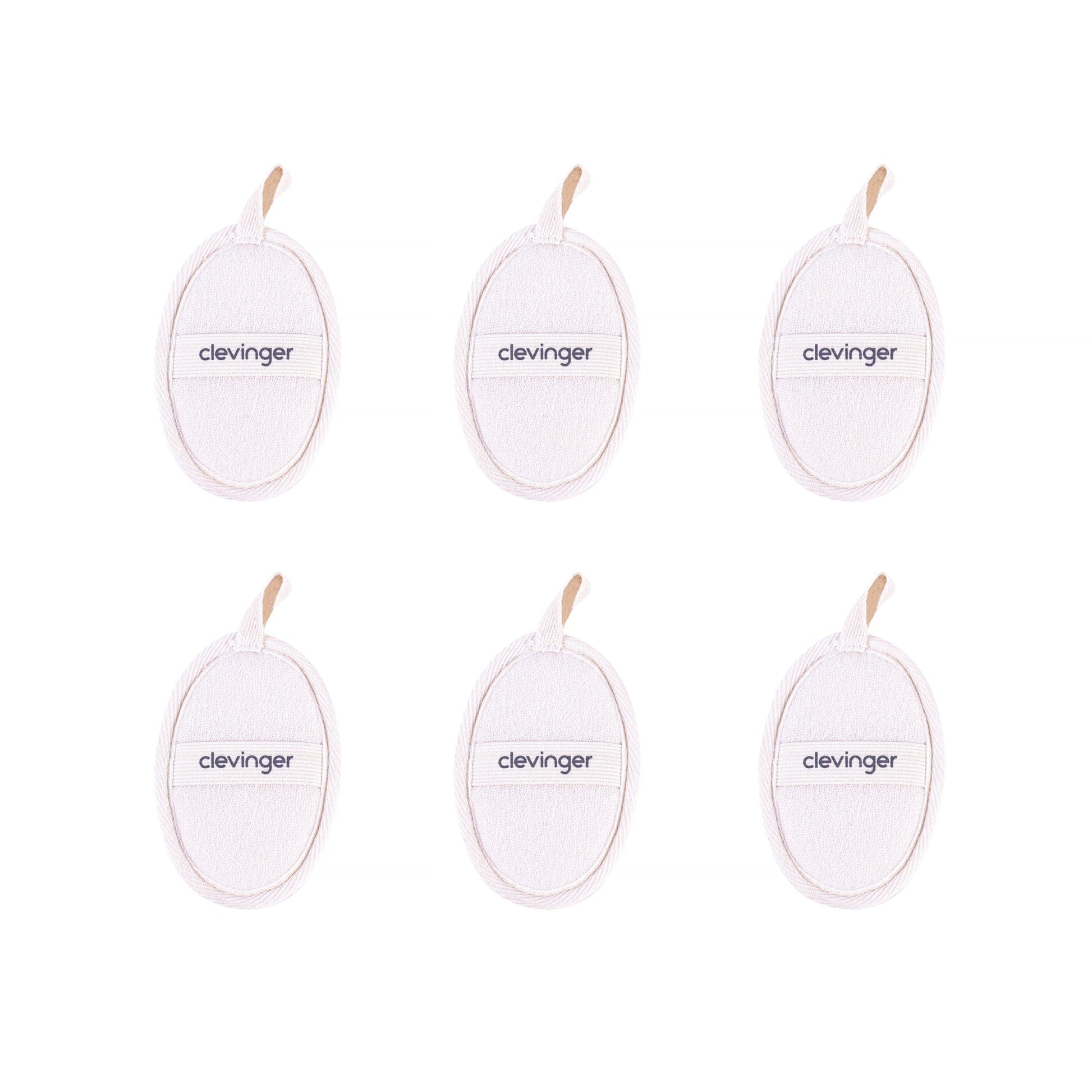 6 pcs Clevinger Eco Oval Facial Exfoliating Loofah - Biodegradable Skin Exfoliation Pads V915-CV0269X6