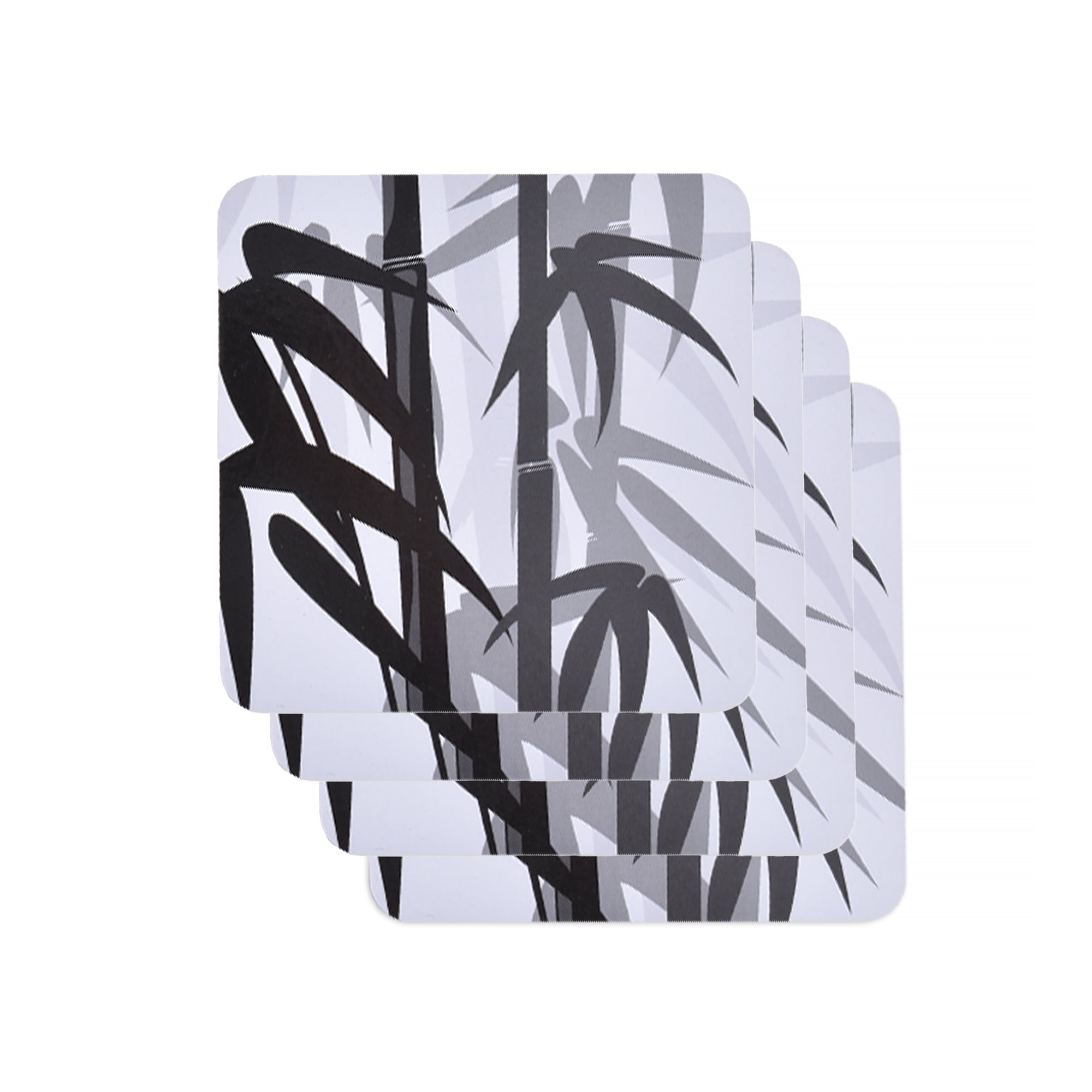 Clevinger Set of 4 MDF Coasters Bamboo V915-CV0289