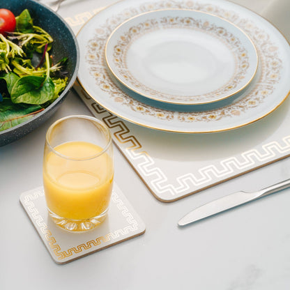Clevinger Set of 4 MD Placemats Gold Border V915-CV0292