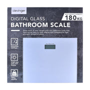 Clevinger Silver Digital Glass Bathroom Scale Max Capacity 180KG V915-CV0301