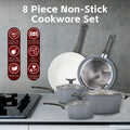 8 Pcs Clevinger Non-Stick Cookware Set V915-CV0316
