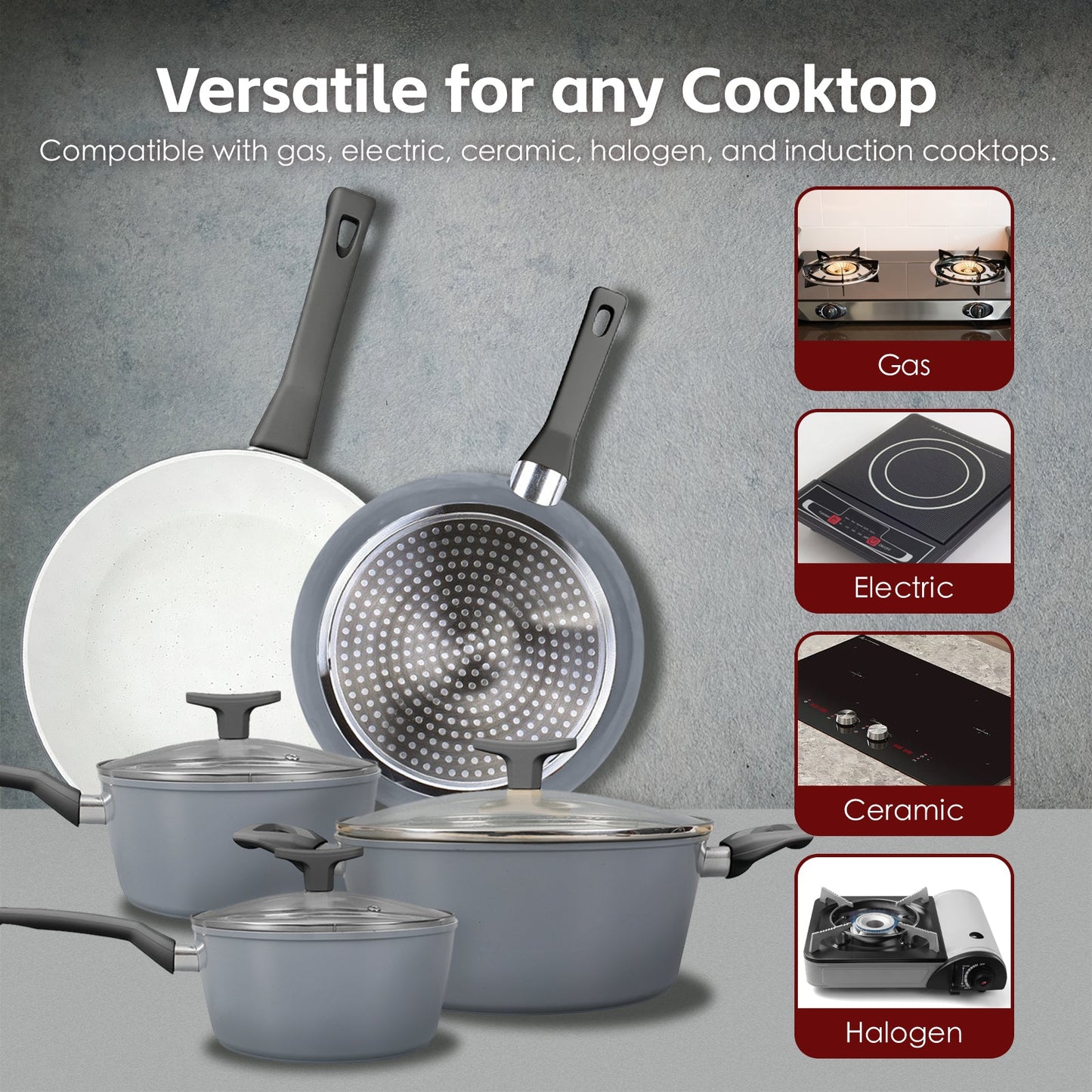 8 Pcs Clevinger Non-Stick Cookware Set V915-CV0316