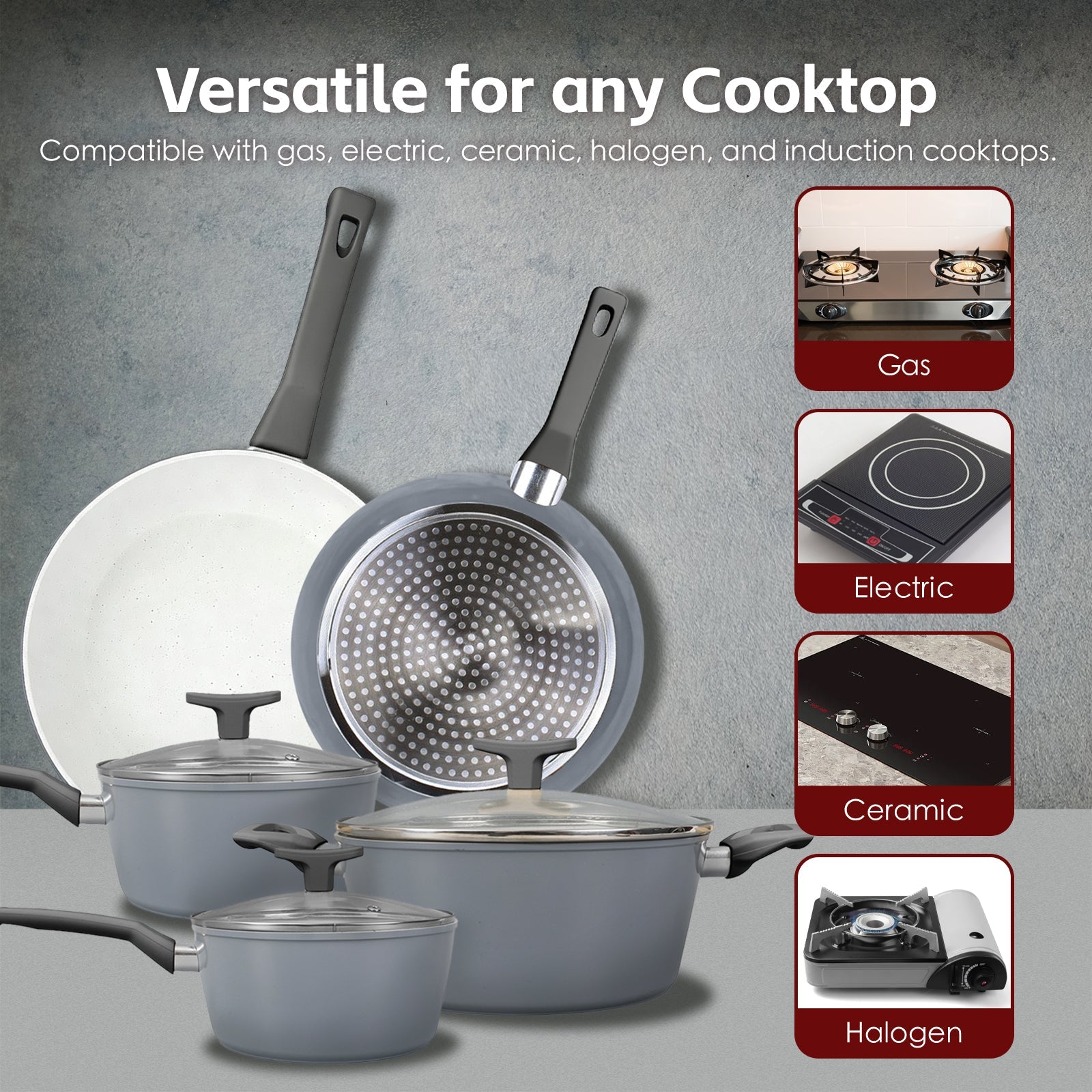 8 Pcs Clevinger Non-Stick Cookware Set V915-CV0316