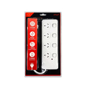 4 Outlet Power Board With Surge Protection with Individual Switches 1M Lead Cable V915-EL0031