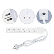 6 Outlet Power Board With Overload Protection 1M Lead Cable V915-EL0033