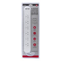 6 Outlet Powerboard With Surge Protection and Dual USB Charger 1M Lead Cable V915-EL0035