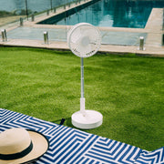 Folding Telescopic 4.5W Portable Height/Tilt Adjustable Rechargeable Cordless Fan V915-EL0079