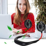 Sports Fan Hanging USB Charging Travel Creative Neck Tool Portable 3 Speeds V915-EL0080-BK