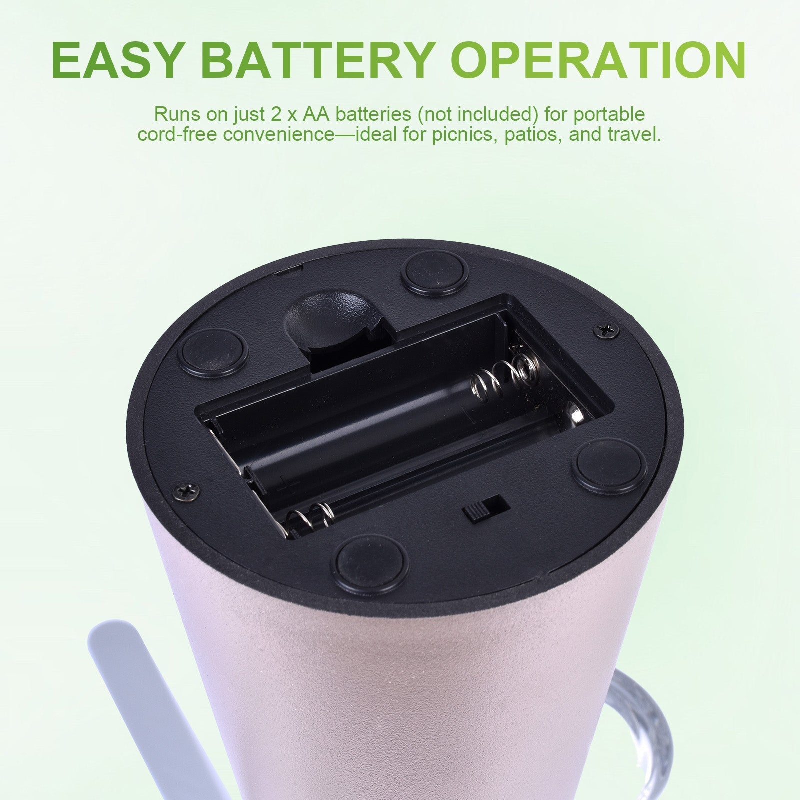 Battery Operated Shoo-Fly Chemical Free Fly Repellent Fan Black V915-EL0086-BK