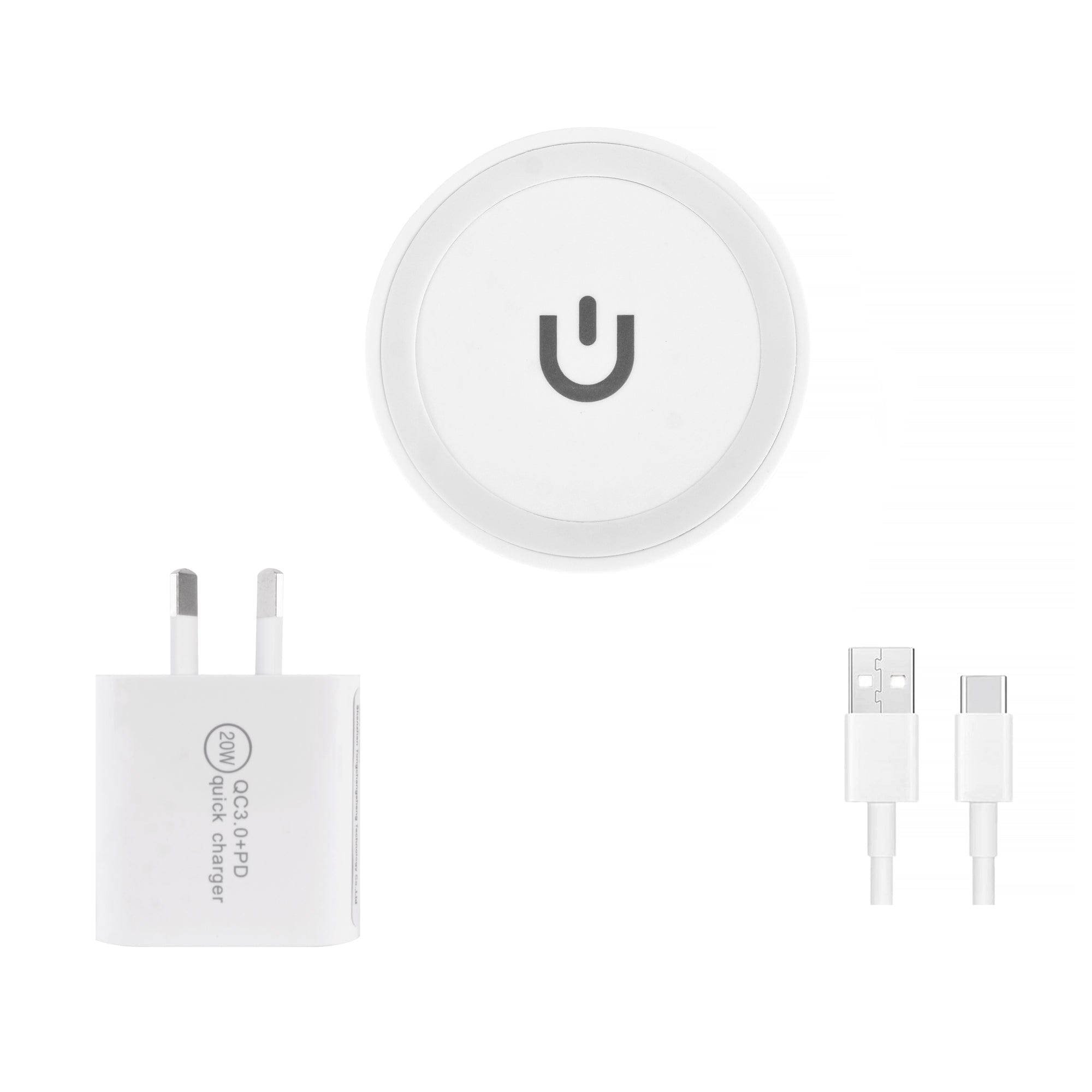 20W USB-C & USB-A Fast Charging Wall Charger + 15W Qi Wireless Charging Pad - Dual-Mode Power Kit V915-EL0091-EL0045