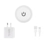 20W USB-C & USB-A Fast Charging Wall Charger + 15W Qi Wireless Charging Pad - Dual-Mode Power Kit V915-EL0091-EL0045