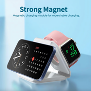 3 in 1 Wireless 15W Qi Fast Charging Foldable Station for Apple Mag Safe V915-EL0103