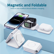 3 in 1 Wireless 15W Qi Fast Charging Foldable Station for Apple Mag Safe V915-EL0103