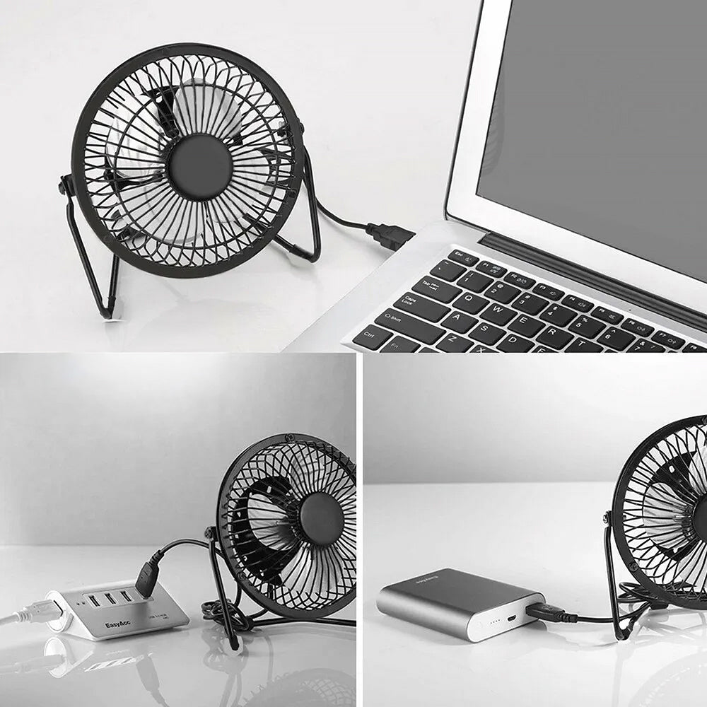 360 Degree Tilt Adjustable USB Portable Mini Desk Fan V915-EL0108