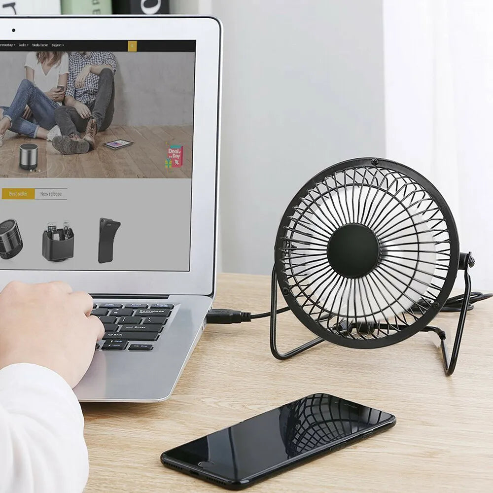 360 Degree Tilt Adjustable USB Portable Mini Desk Fan V915-EL0108
