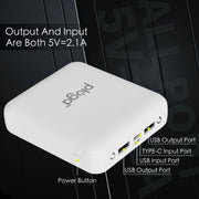 5000mAh Fast Charge Power Bank with 4 Built-in Cables and LED Lights V915-EL0117
