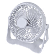 USB Powered Desk Fan - Portable 2-Speed Adjustable Angle Cooling Fan (White) V915-EL0125