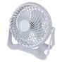 USB Powered Desk Fan - Portable 2-Speed Adjustable Angle Cooling Fan (White) V915-EL0125