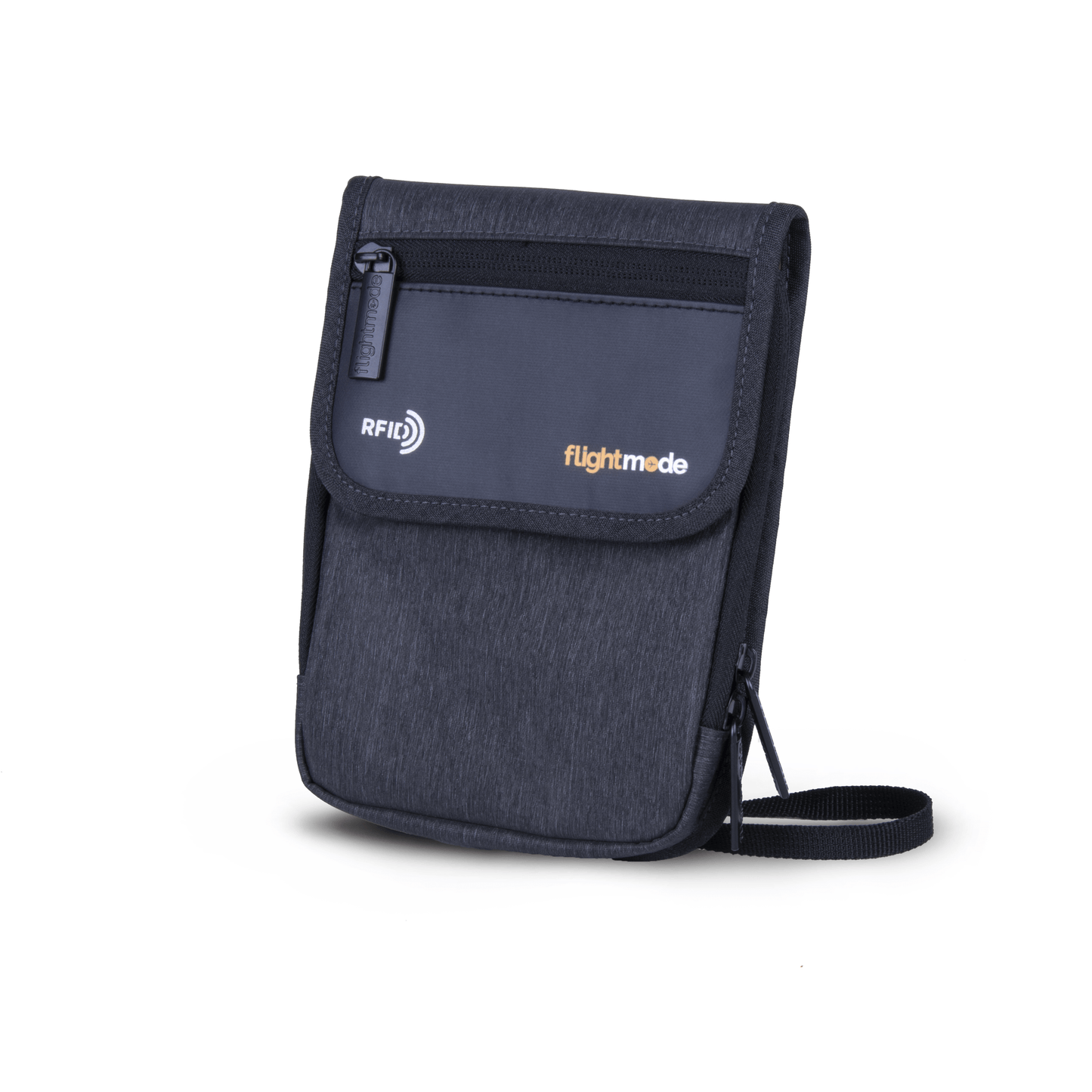 Flightmode RFID Neck Pouch - Charcoal V915-FB0007