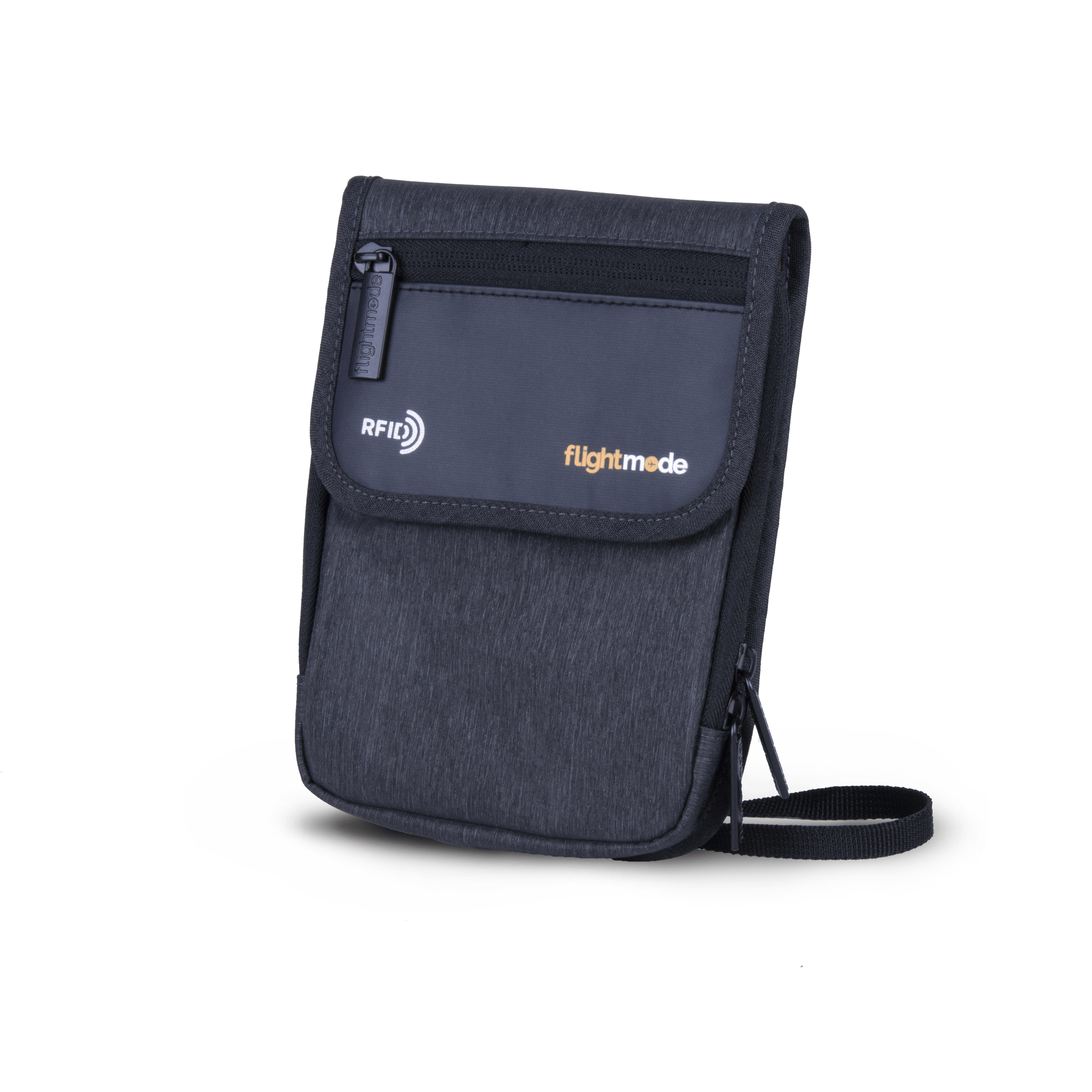 Flightmode RFID Neck Pouch - Charcoal V915-FB0007