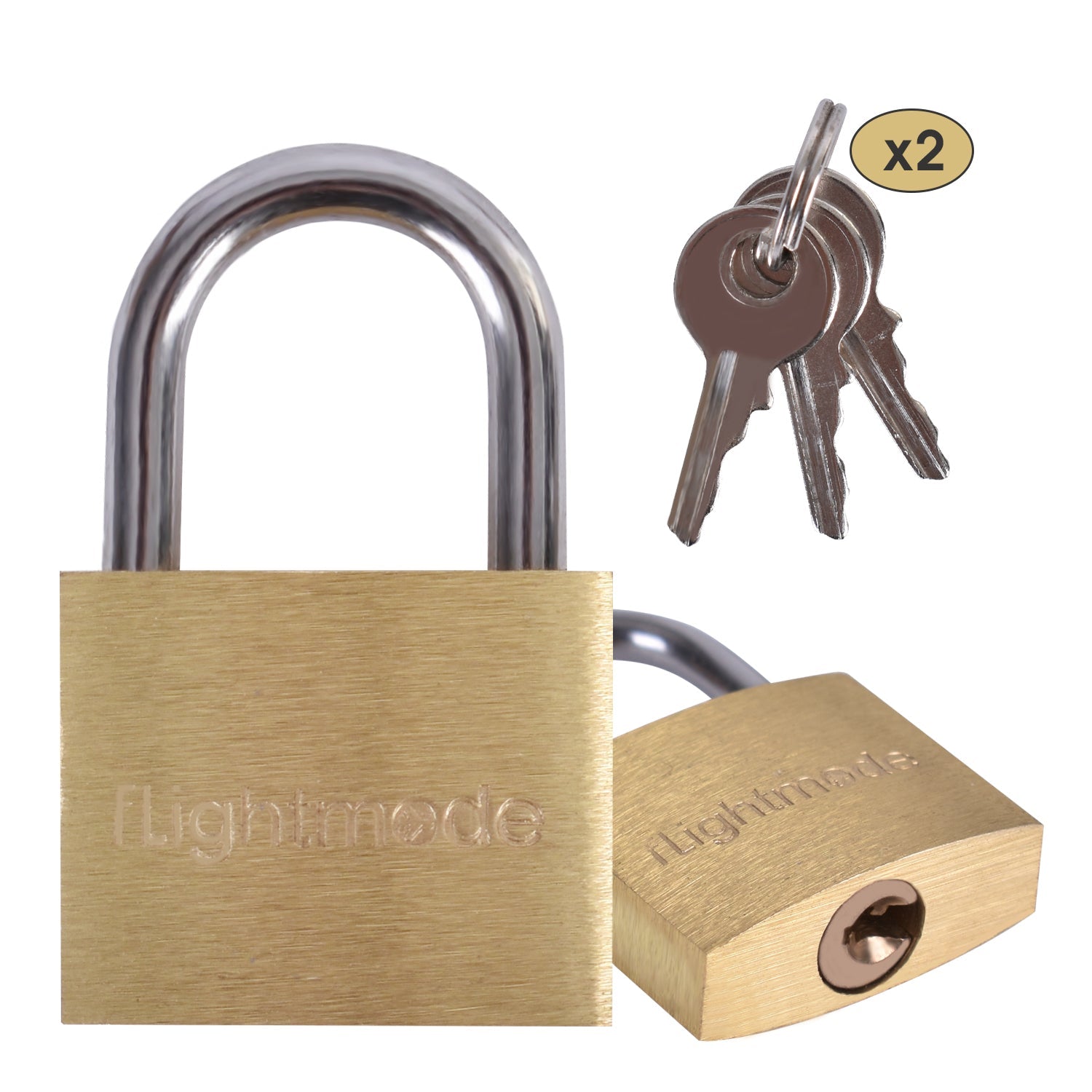 4 Pcs Flightmode Brass Padlock V915-FM0017X2