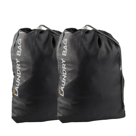 2Pcs Travel Laundry Bag Drawstring Water Resistant Sports Gym Clothes Organiser V915-FM0033X2