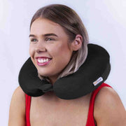 Deluxe Memory Foam Travel Pillow Black V915-FM0049