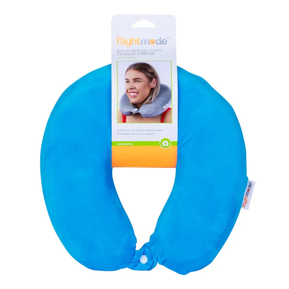 Deluxe Memory Foam Travel Pillow Blue V915-FM0049-BL