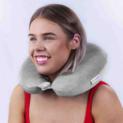 Deluxe Memory Foam Travel Pillow Grey V915-FM0049-GY