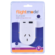 Flightmode Outbound AU/NZ to EUROPE/BALI Travel Adaptor with USB Type C & A V915-FM0102