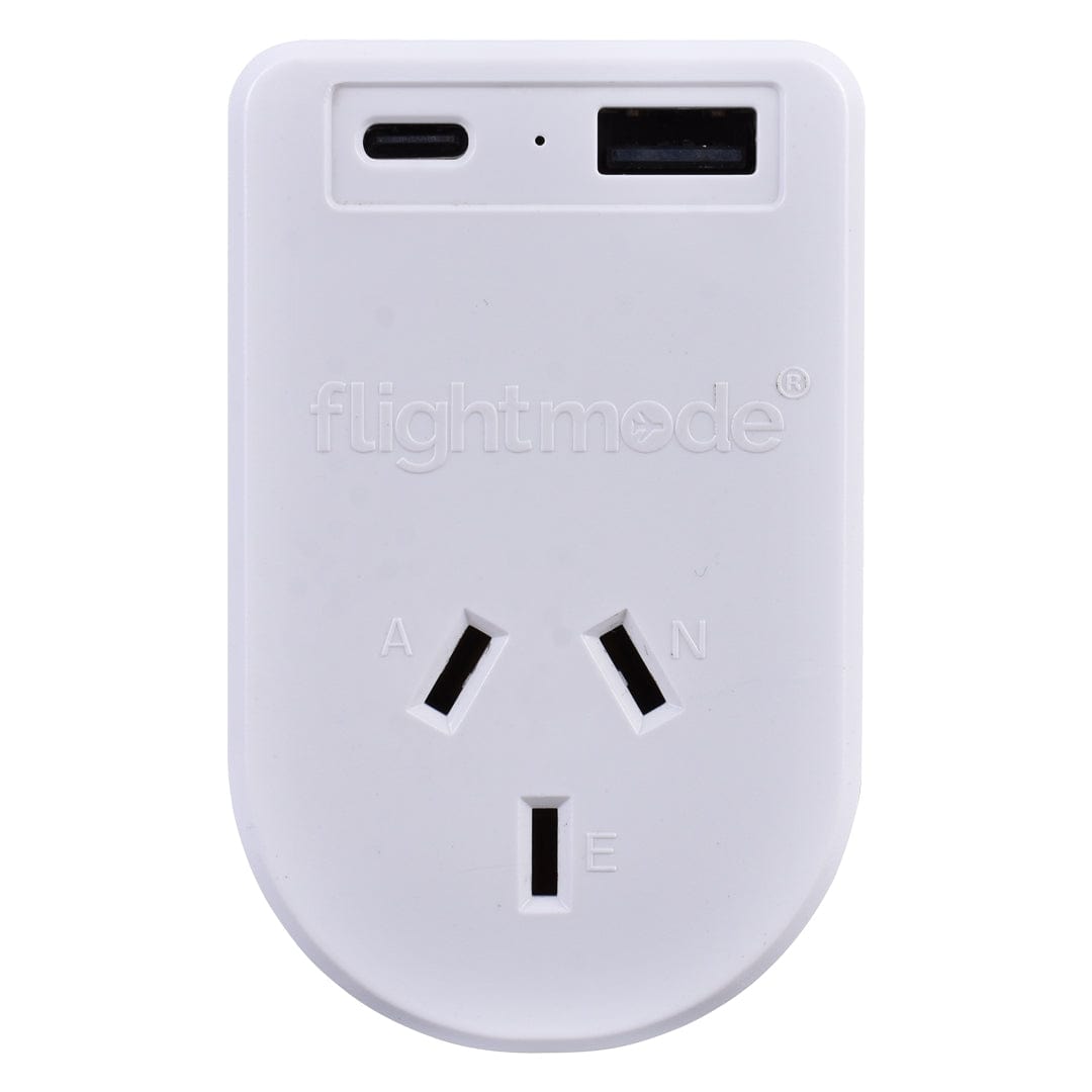 Flightmode Outbound AU/NZ to EUROPE/BALI Travel Adaptor with USB Type C & A V915-FM0102