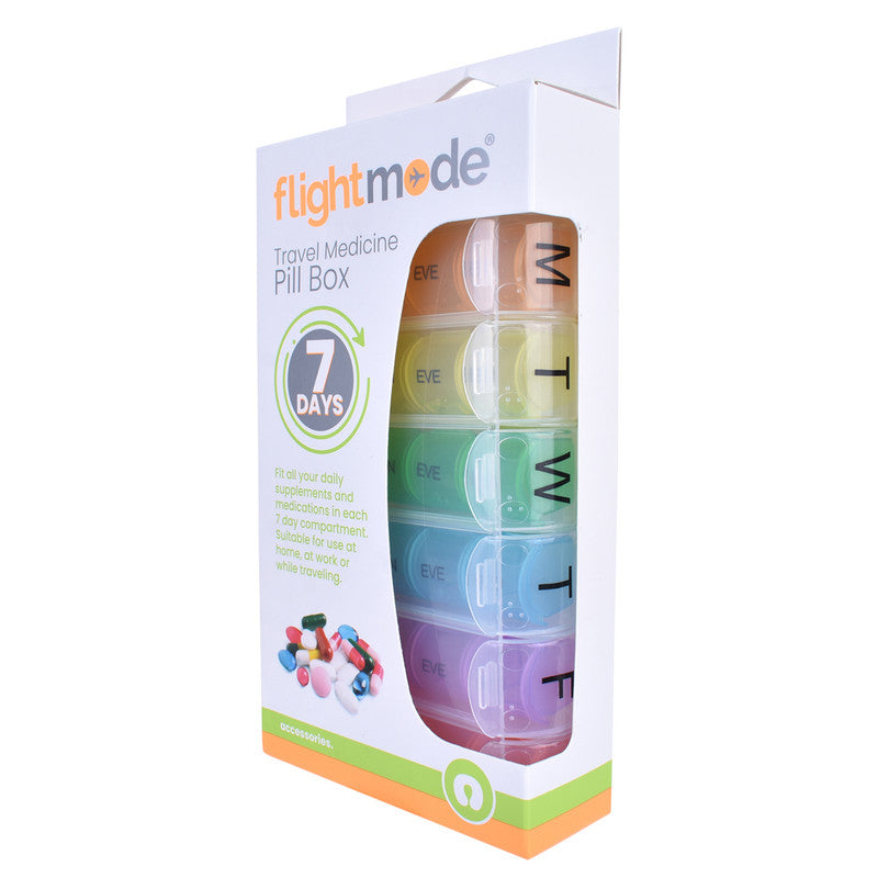 Flightmode 7 Day Travel Pill Box Medicine Organiser with Individual Daily Compartment V915-FM0111