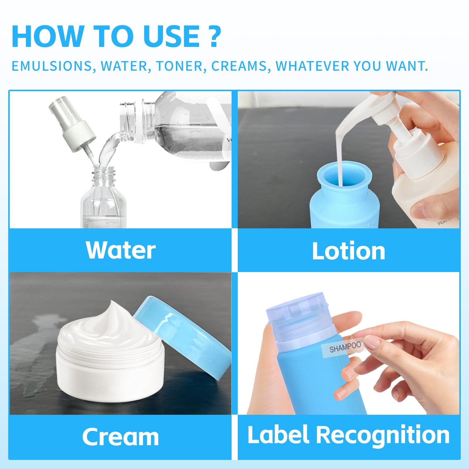 8 Pcs Travel Bottles Set for Toiletries V915-FM0125
