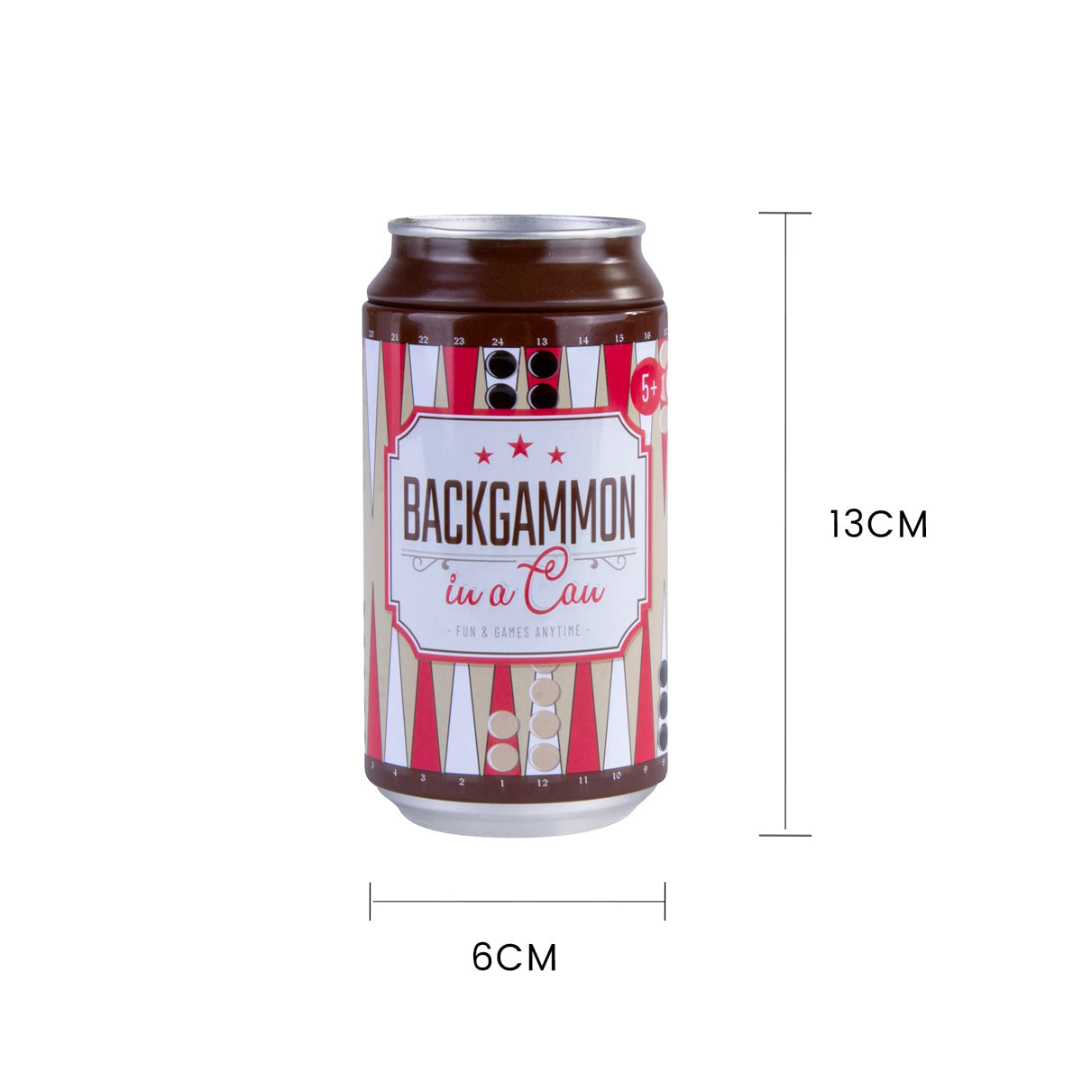 Backgammon In a Can - Travel Board Game V915-GI0242
