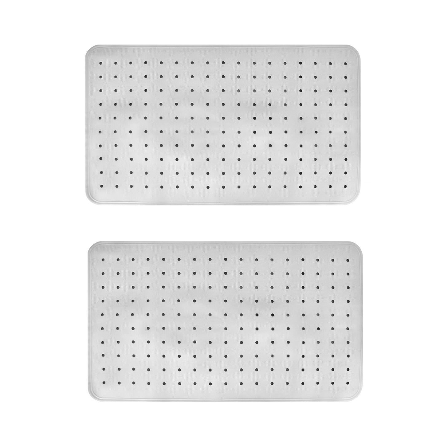 2Pack 70x40 cm Anti-Slip Grip Shower Mat Quick-Dry Bath Mat with 100+ Suction Cups V915-HB0003